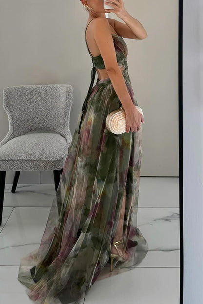 Giselle | Precioso vestido largo con estampado floral