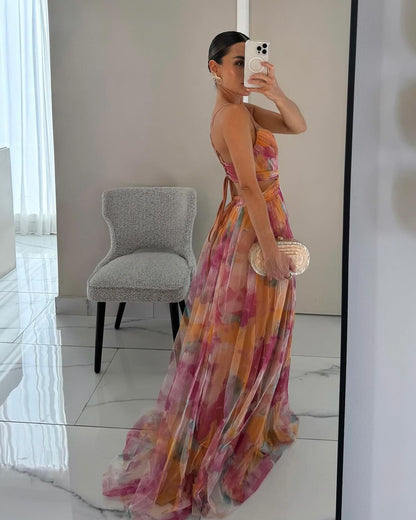 Giselle | Precioso vestido largo con estampado floral