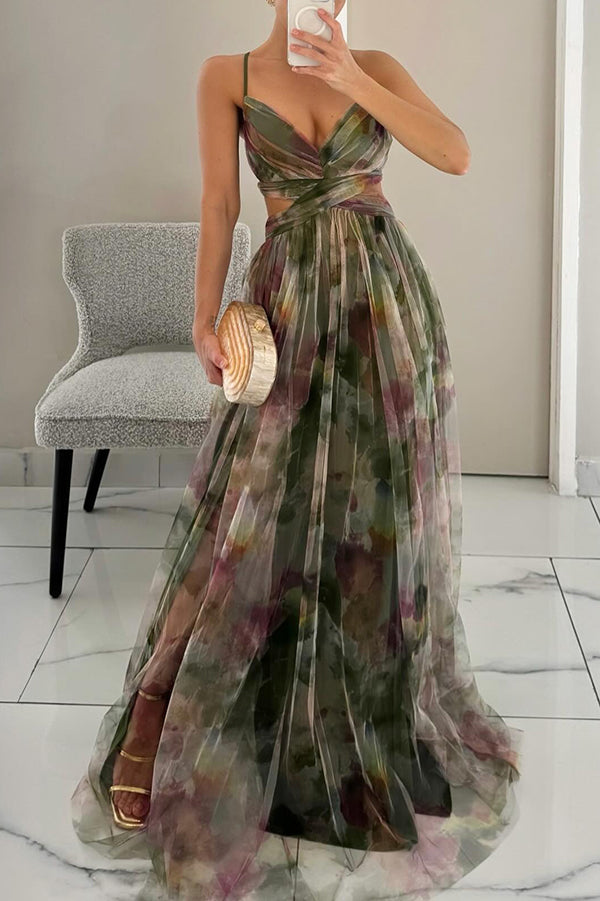 Giselle | Precioso vestido largo con estampado floral