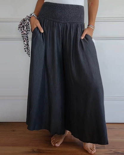 Jasper | Pantaloni a Vita Alta Smock