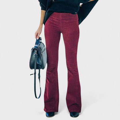 Chloe - Pantaloni svasati in velluto a coste