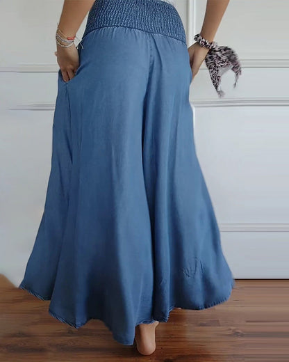 Jasper | Pantaloni a Vita Alta Smock